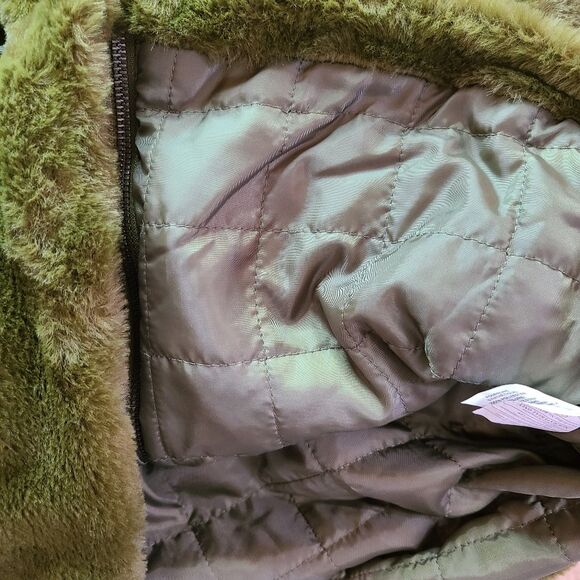 BP Dark Green Plush Oversized Cozy Zip-Up Hooded Jacket NWT Size X-Small-Med - Picture 12 of 13